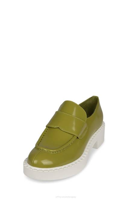 mujer bibliotecario Jeffrey Campbell F6JX1780 mocasín y oxford caja verde blanca