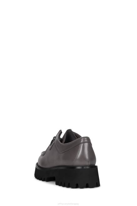 mujer escritor Jeffrey Campbell F6JX1783 mocasín y oxford gris oscuro