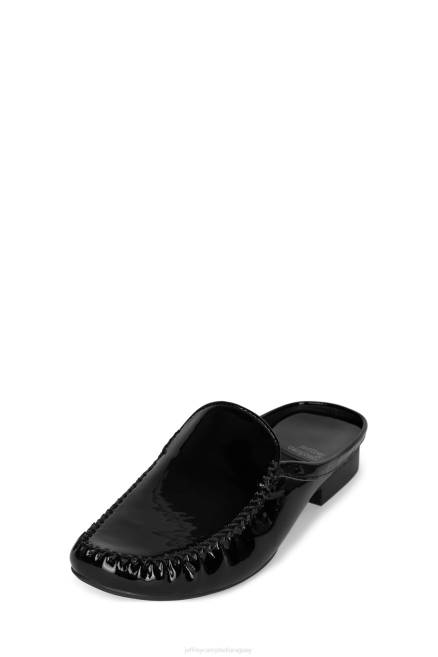 mujer novelista Jeffrey Campbell F6JX1769 mocasín y oxford charol negro