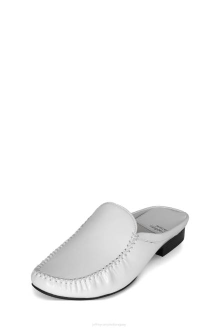 mujer novelista Jeffrey Campbell F6JX1775 mocasín y oxford charol blanco