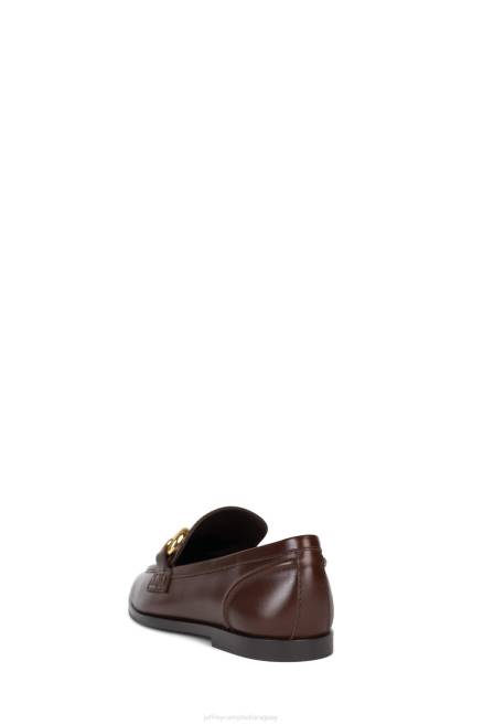 mujer terciopelo Jeffrey Campbell F6JX61 mocasín y oxford oro marron