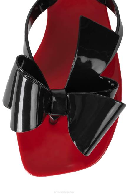 mujer azucarado Jeffrey Campbell F6JX154 sandalias rojo brillante negro brillante