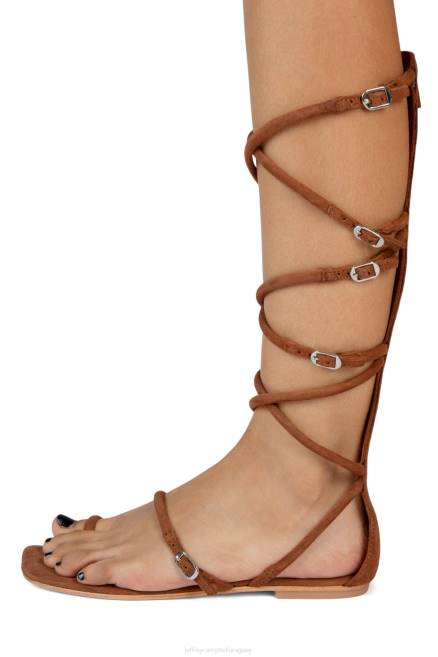 mujer gladia Jeffrey Campbell F6JX119 sandalias gamuza bronceada