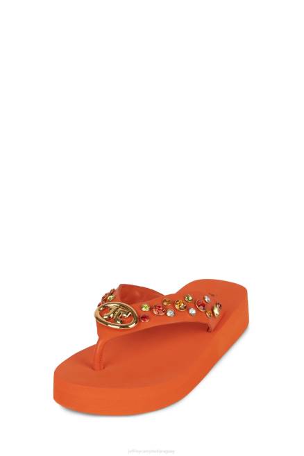 mujer icónicos Jeffrey Campbell F6JX165 sandalias naranja multi