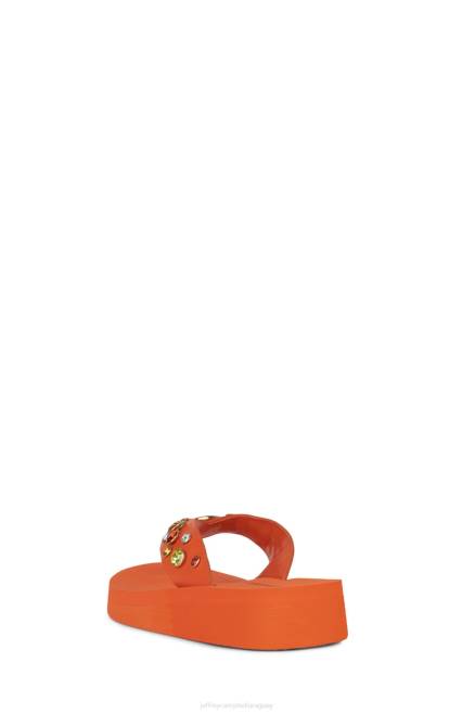 mujer icónicos Jeffrey Campbell F6JX165 sandalias naranja multi