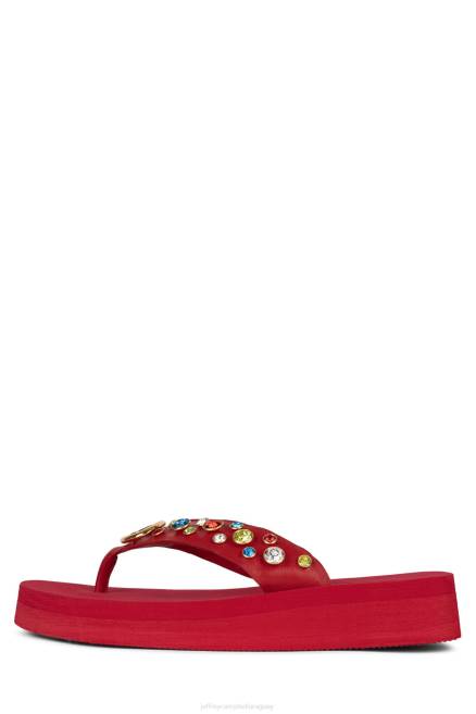 mujer icónicos Jeffrey Campbell F6JX166 sandalias multi rojo