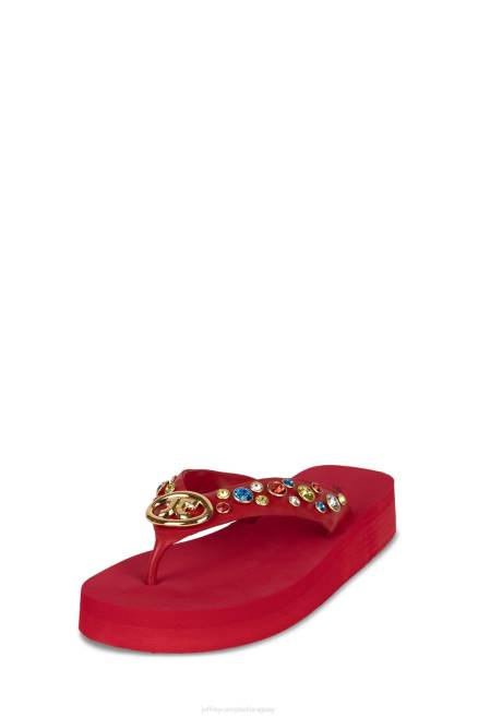 mujer icónicos Jeffrey Campbell F6JX166 sandalias multi rojo