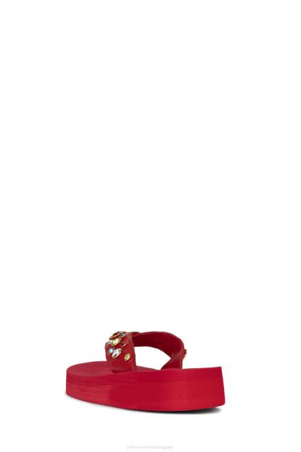 mujer icónicos Jeffrey Campbell F6JX166 sandalias multi rojo