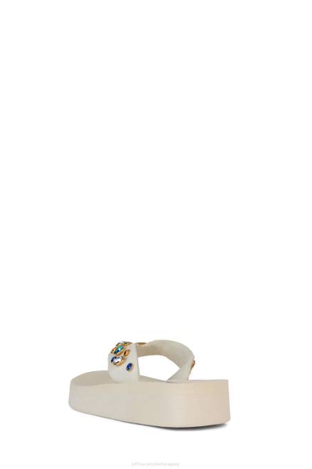 mujer icónicos Jeffrey Campbell F6JX170 sandalias crema multi