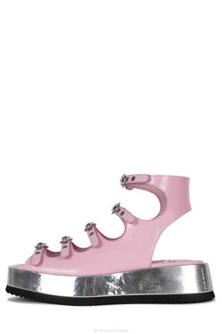 mujer infrarrojo Jeffrey Campbell F6JX221 sandalias caja rosa plata