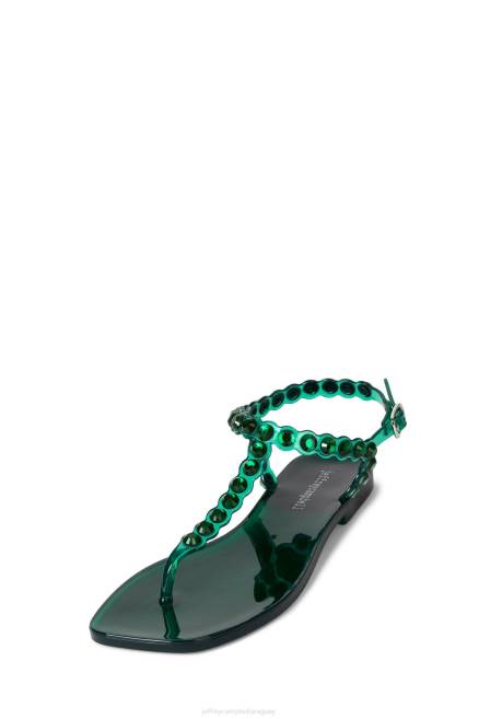 mujer jemmin Jeffrey Campbell F6JX162 sandalias verde oscuro brillante