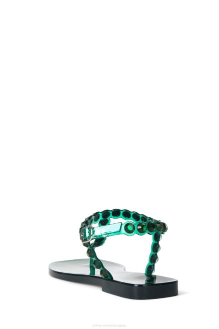 mujer jemmin Jeffrey Campbell F6JX162 sandalias verde oscuro brillante