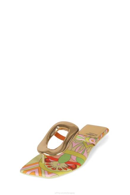 mujer linques-2 Jeffrey Campbell F6JX1747 sandalias floral amarillo rosa