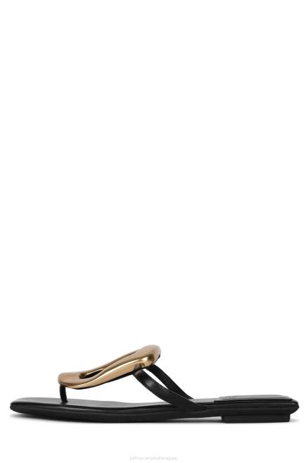 mujer linques-2 Jeffrey Campbell F6JX1750 sandalias oro negro