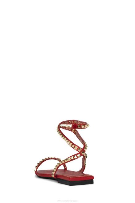 mujer lujo Jeffrey Campbell F6JX1739 sandalias oro rojo