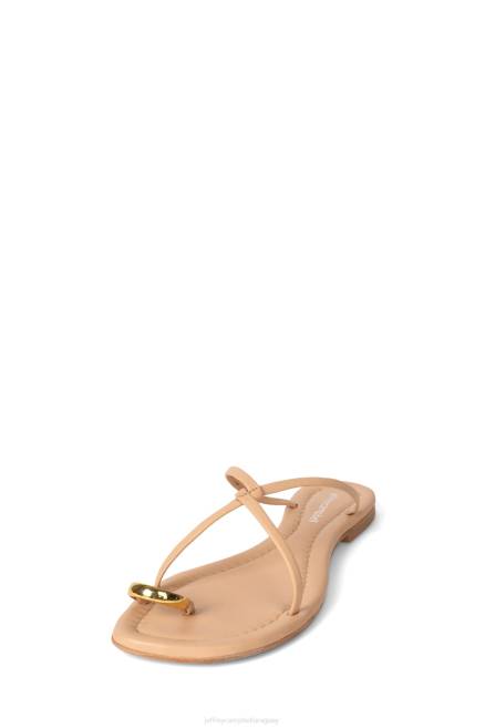 mujer pacifico Jeffrey Campbell F6JX100 sandalias oro beis