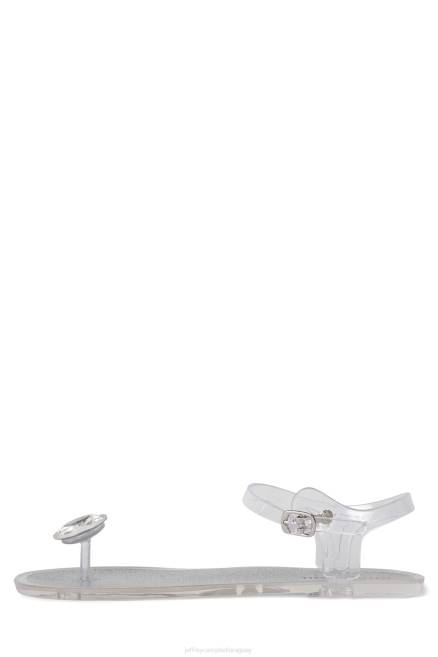 mujer playa-resplandor Jeffrey Campbell F6JX139 sandalias plata