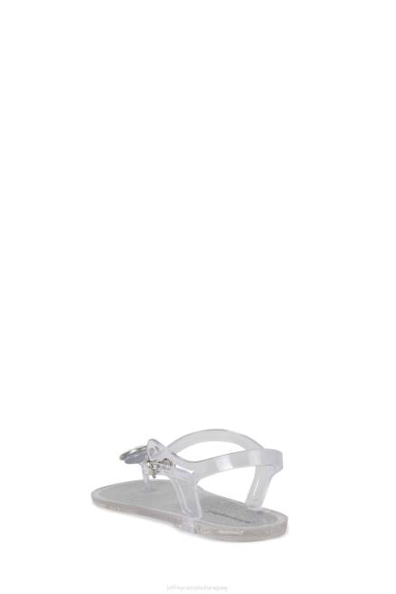 mujer playa-resplandor Jeffrey Campbell F6JX139 sandalias plata