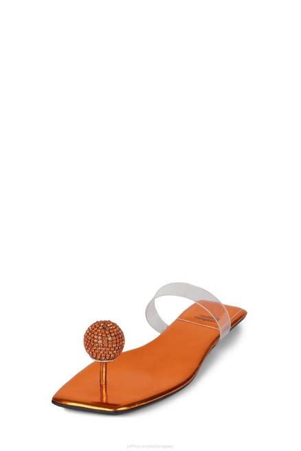 mujer refinado Jeffrey Campbell F6JX1746 sandalias naranja claro