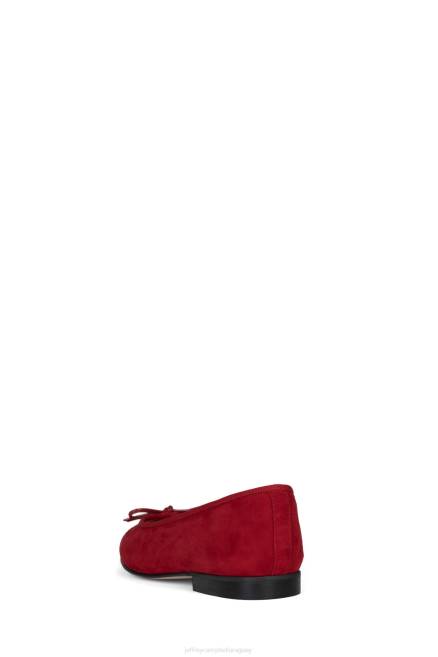 mujer arabesco Jeffrey Campbell F6JX191 zapatillas de ballet combo de ante rojo