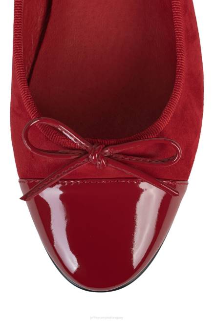 mujer arabesco Jeffrey Campbell F6JX191 zapatillas de ballet combo de ante rojo