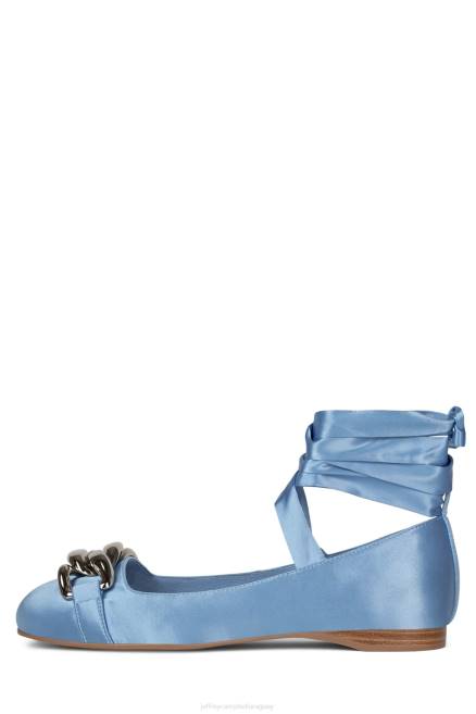 mujer onegin Jeffrey Campbell F6JX188 zapatillas de ballet satén azul claro