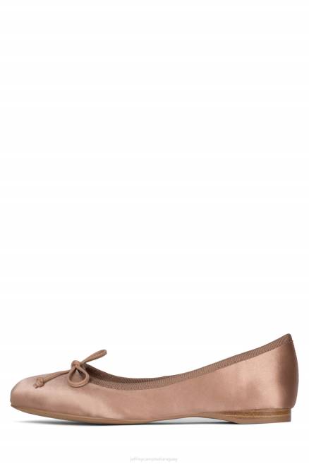 mujer tutú Jeffrey Campbell F6JX45 zapatillas de ballet satén natural oscuro