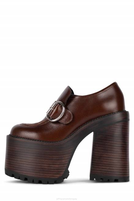 mujer compensar Jeffrey Campbell F6JX1247 bomba de plataforma marrón