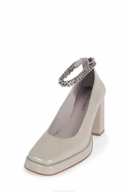 mujer embotado-ch Jeffrey Campbell F6JX1312 bomba de plataforma charol gris