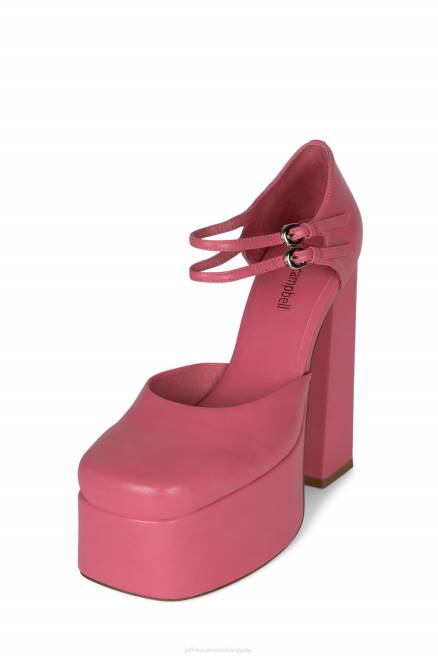 mujer leila Jeffrey Campbell F6JX1292 bomba de plataforma arruga rosa