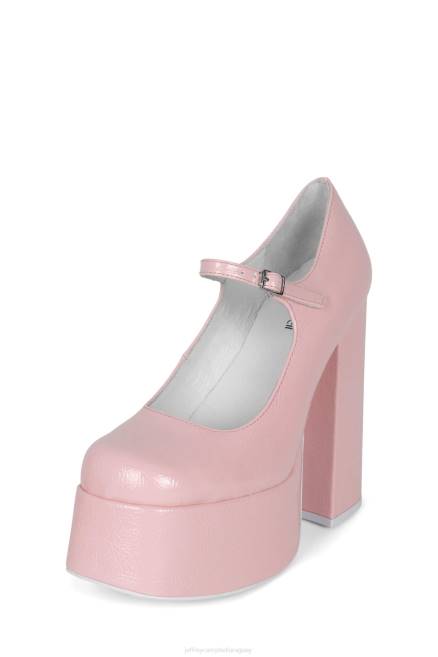 mujer mary-j Jeffrey Campbell F6JX1302 bomba de plataforma charol rosa