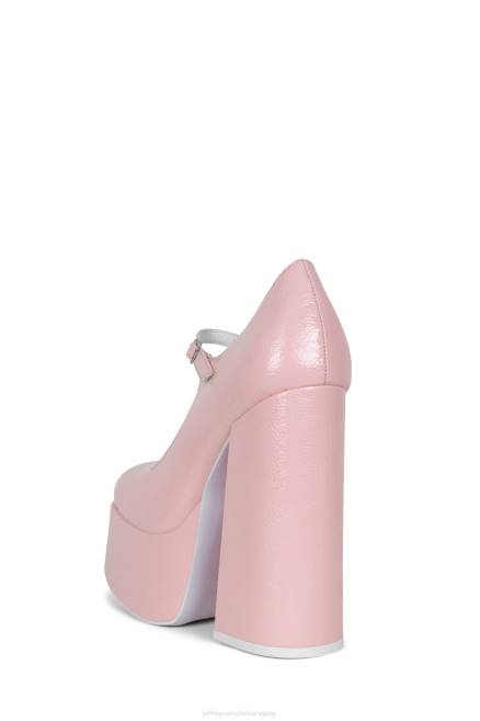 mujer mary-j Jeffrey Campbell F6JX1302 bomba de plataforma charol rosa