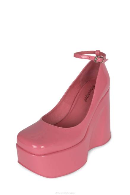 mujer yazmín Jeffrey Campbell F6JX1276 bomba de plataforma charol rosa