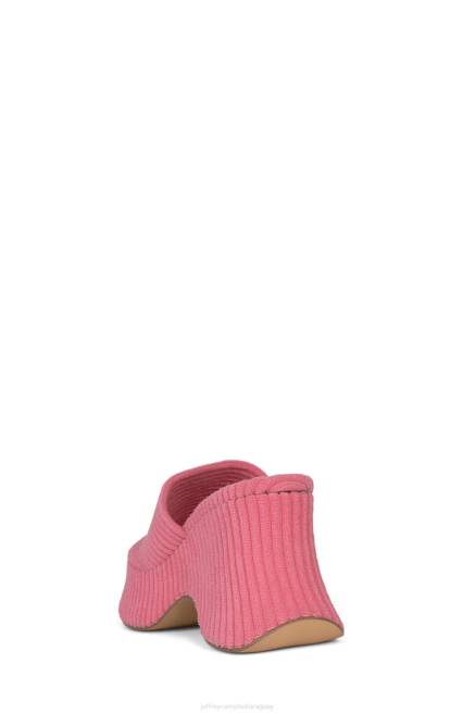 mujer 6teen-2 Jeffrey Campbell F6JX38 sandalia plataforma toalla de rayas rosas