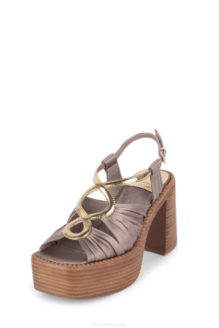 mujer Espectáculo de rock Jeffrey Campbell F6JX1161 sandalia plataforma topo satinado dorado