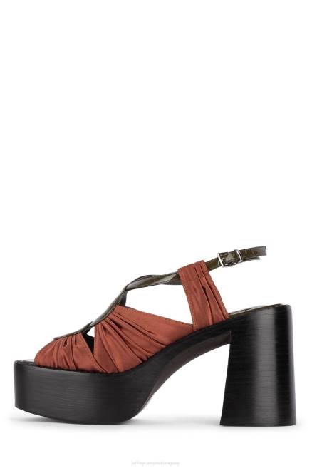 mujer Espectáculo de rock Jeffrey Campbell F6JX1162 sandalia plataforma caqui satinado oxidado