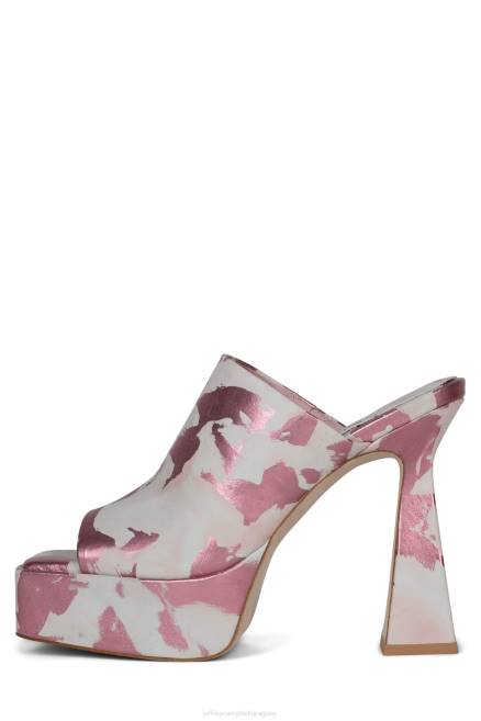 mujer Exagerado Jeffrey Campbell F6JX978 sandalia plataforma rosa blanco