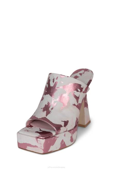 mujer Exagerado Jeffrey Campbell F6JX978 sandalia plataforma rosa blanco