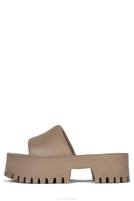 mujer Hora de verano Jeffrey Campbell F6JX20 sandalia plataforma gris pardo