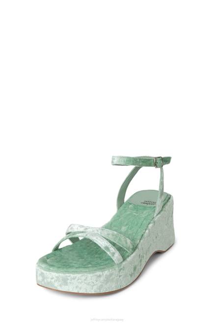 mujer activar Jeffrey Campbell F6JX934 sandalia plataforma terciopelo triturado menta