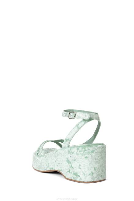 mujer activar Jeffrey Campbell F6JX934 sandalia plataforma terciopelo triturado menta