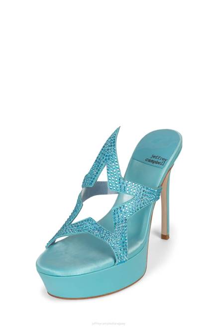 mujer adicto a la fama Jeffrey Campbell F6JX1036 sandalia plataforma azul satinado azul