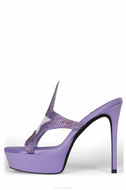 mujer adicto a la fama Jeffrey Campbell F6JX1037 sandalia plataforma morado satinado morado