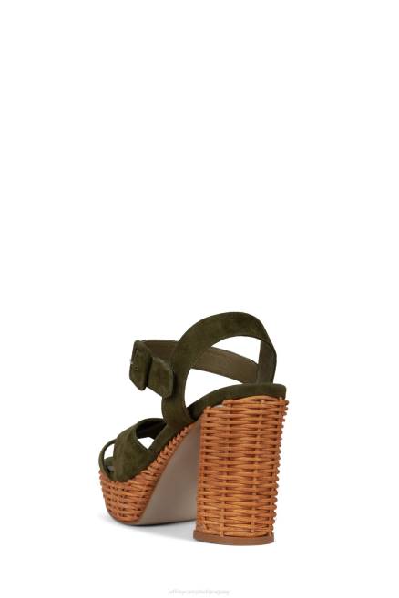 mujer amma-2w Jeffrey Campbell F6JX1098 sandalia plataforma ante verde oliva