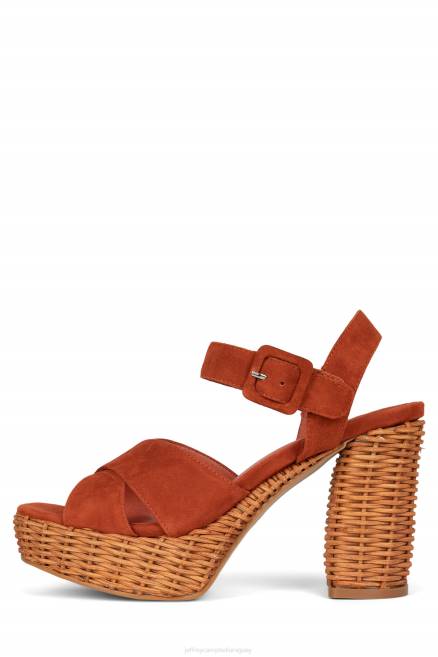 mujer amma-2w Jeffrey Campbell F6JX1099 sandalia plataforma ante naranja