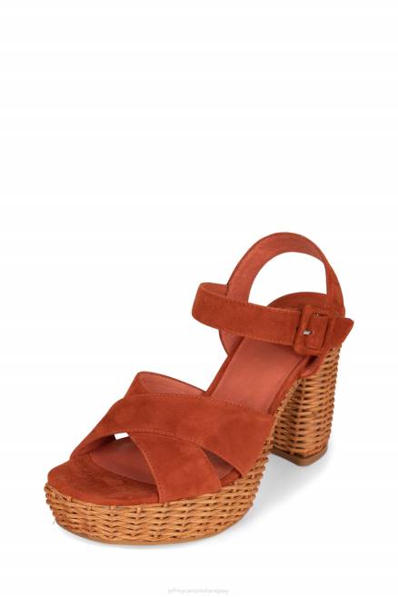 mujer amma-2w Jeffrey Campbell F6JX1099 sandalia plataforma ante naranja