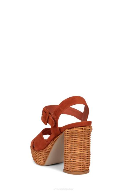 mujer amma-2w Jeffrey Campbell F6JX1099 sandalia plataforma ante naranja