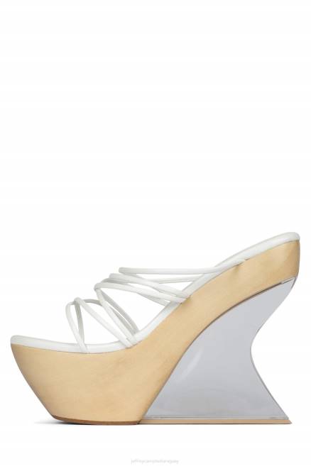 mujer androide Jeffrey Campbell F6JX1059 sandalia plataforma blanco