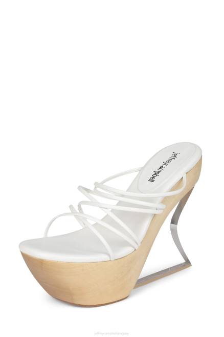 mujer androide Jeffrey Campbell F6JX1059 sandalia plataforma blanco