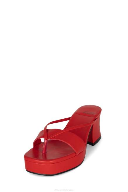 mujer animales Jeffrey Campbell F6JX998 sandalia plataforma rojo